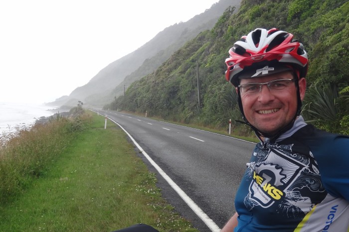NZ 3 - 9 - Cycling The Great Coast Road from Punakaiki  to Westport - one of the many highlights of our trip!