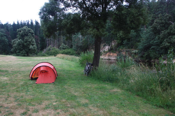 Tasmania - One of our many campsites by the river