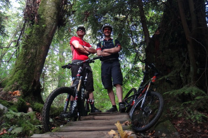 Vancouver - David and Steve mountain biking near Vancouver 