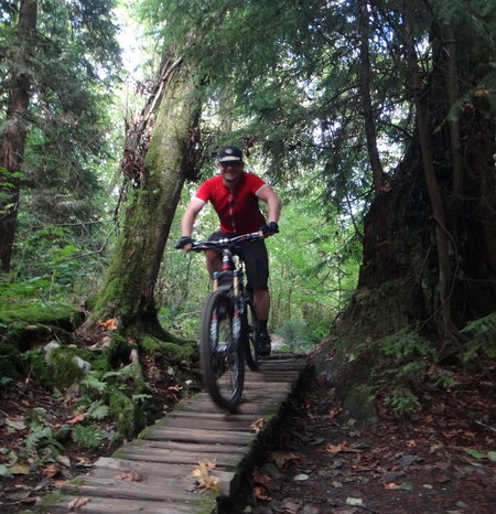 Vancouver - David mountain biking near Vancouver 