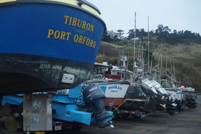 Portland to San Francisco - Ships in the Harbour at Port Orford