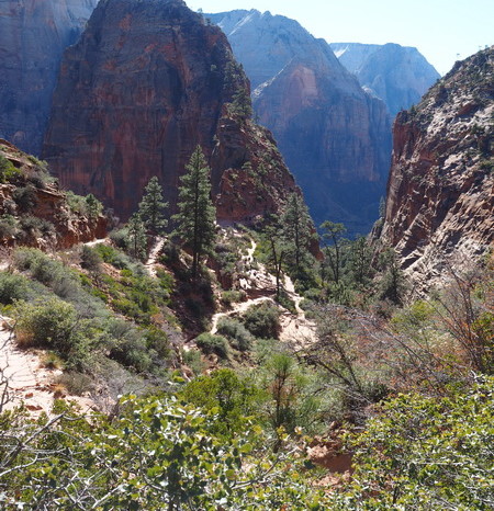 USA Road Trip - Views of Angels Landing from the West Rim Trail, Zion National Park, Utah