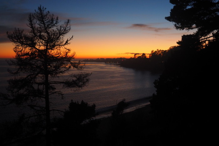 SF to LA - Sunset over Santa Cruz from New Brighton Beach State Park