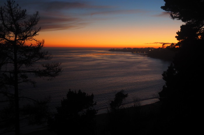 SF to LA - Sunset over Santa Cruz from New Brighton Beach State Park