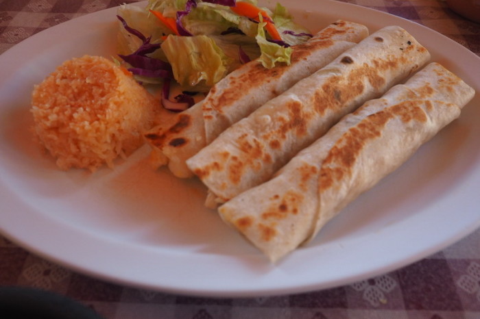 Baja California - Sampling Mama Espinoza's famous "Lobster Burritos"! Yummy!!!