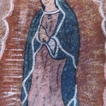 Rock painting of the Lady of Guadalupe (Senora de Guadalupe)