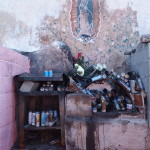 Popular roadside shrine to the Lady of Guadalupe (Senora de Guadalupe)