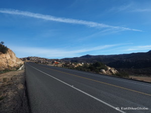 Cycling on Highway 3 to the Guadalupe Valley
