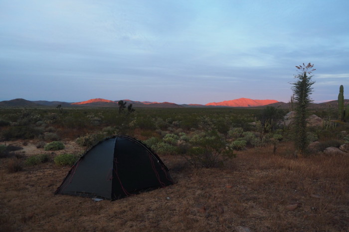 Baja California - Our campsite near near Láguná Chapá on Day 2 of our Central Desert crossing  