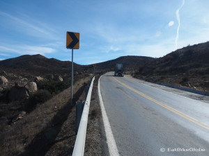 There were lots of big trucks on the road to the Guadalupe Valley