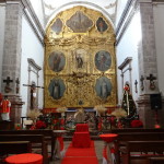 Inside the beautiful Mision San Ignacio de Kadakaaman