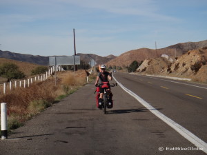 Jo on the road to the Guadalupe Valley