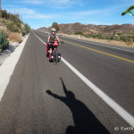 Jo riding the downhill into the Guadalupe Valley