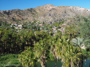 Views over leafy Mulege from Mision Santa Rosalia de Mulege