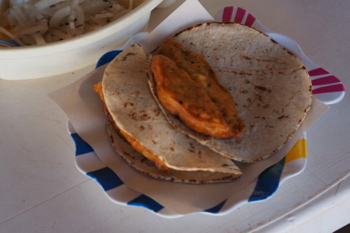 Baja California - Enjoying some fish tacos in Mulege!