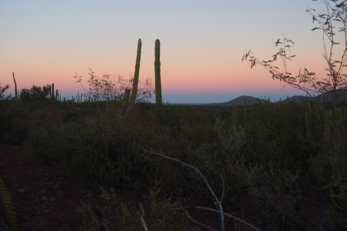 Baja California - Sunset from our wild campsite on the way to Loreto