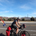 Jo cycling through the Guadalupe Valley