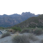 Our campsite at Juncalito beach, near Loreto