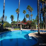 The swimming pool at the Posada Inn, Rancho Maria Teresa, Guadalupe Valle