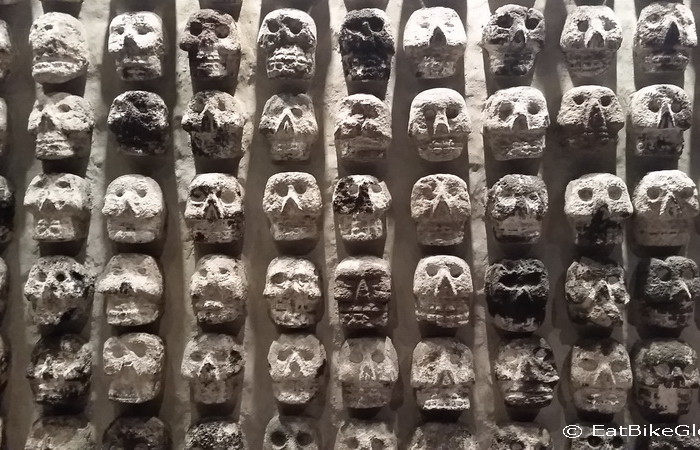 Mexico City 12 - Creepy skull display at Museo del Templo Mayor.