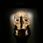 Creepy skull masks found in Templo Major at Museo del Templo Mayor.