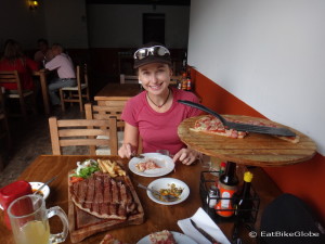 Enjoying dinner at the Uruguayan steakhouse, La Rambla, La Condesa.