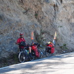 David having a pit stop to wait for me on the big climb to San Jose del Pacifico