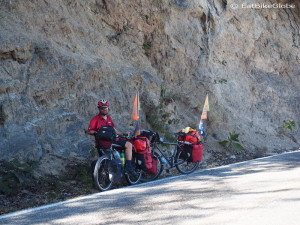 David having a pit stop to wait for me on the big climb to San Jose del Pacifico