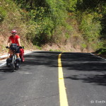 David making it to the top of the very steep climb before  La Soledad