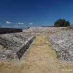 The ancient ball court at the Yagul Ruins
