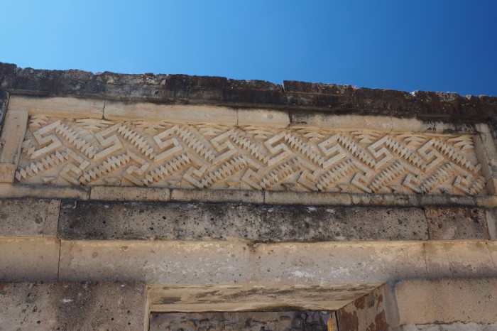 Day trip to the Valle de Tlacolula  - Some of the beautiful geometric stone mosaics decorating the ruins at Mitla