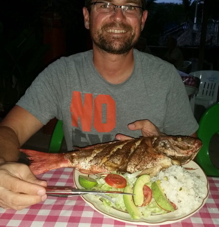 Puerto Angel - Fresh fish at our favourite  seafood restaurant in Puerto Angel. AMAZING!!