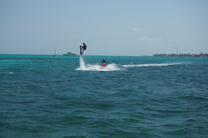 Belize - David enjoying the hover board! 