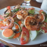 Yummy prawn salad, Estel's Dine by the Sea, San Pedro, Belize
