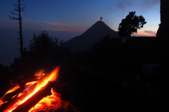 Guatemala - Views of Volcano de Fuego erupting! 
