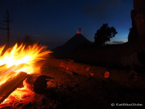 Views of Volcano de Fuego erupting at night!