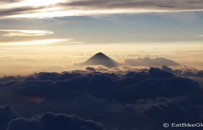 Guatemala - Sunset viewed from the summit of Volcano Acatenango, Guatemala