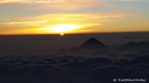 Sunset viewed from the summit of Volcano Acatenango, Guatemala