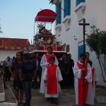 The first float in the procession, Flores, Guatemala