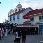 The first float in the procession, Flores, Guatemala