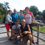 Enjoying Tikal with our fellow cycle tourers!