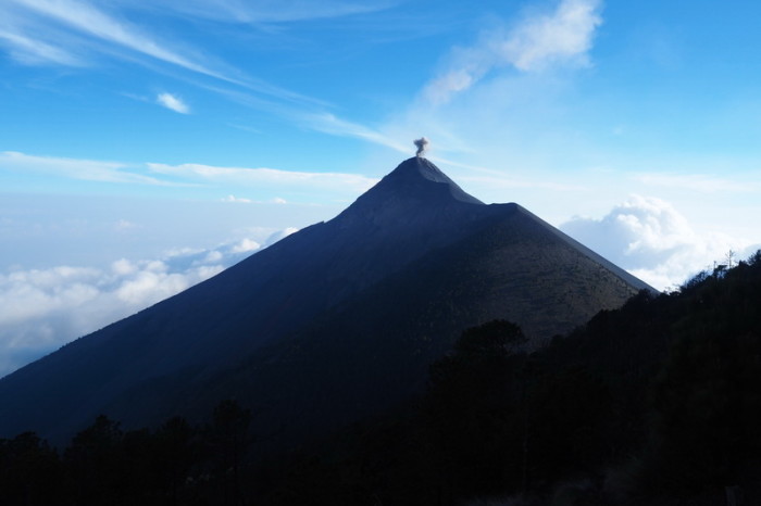 Guatemala - Views of Volcano de Fuego erupting! 