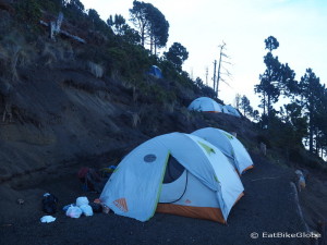 Our home for the night at base camp, Volcano Acatenango, Guatemala
