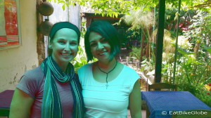Jo and her wonderful Spanish teacher, Maria at Don Pedro de Alvarado Spanish School, Antigua Guatemala