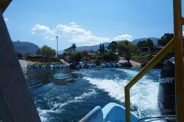 Guatemala - Views of the dock at Panajachel, Lake Atitlan, Guatemala
