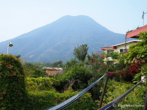 Views of Volcano San Pedro from our Hotel at San Pedro, Lake Atitlan, Guatemala