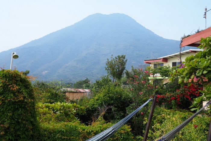 Guatemala - Views of Volcano San Pedro from our Hotel at San Pedro, Lake Atitlan, Guatemala