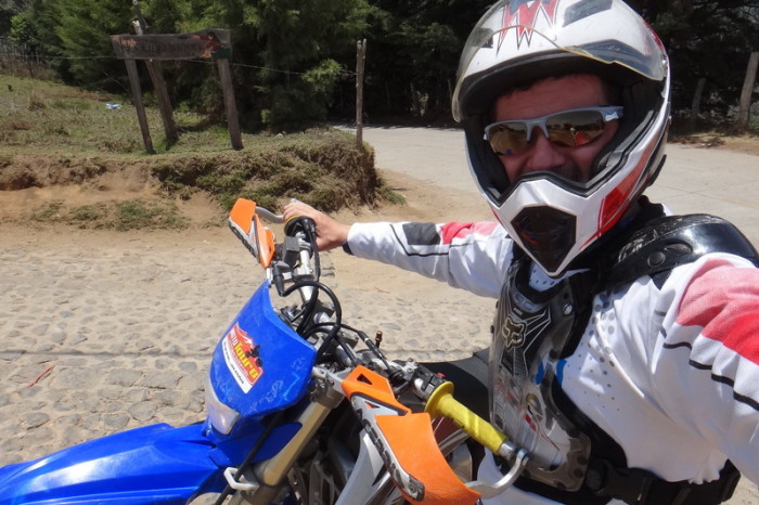 Guatemala - David on a dirt bike tour around Antigua, Guatemala