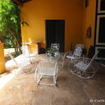 Outdoor sitting area, Hacienda Yaxcopoil, Yucatan, Mexico