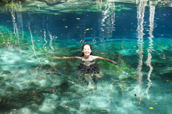 Mexican Road Trip - Crystal clear water at Cenote X-Batun, San Antonio Mulix, Yucatan, Mexico